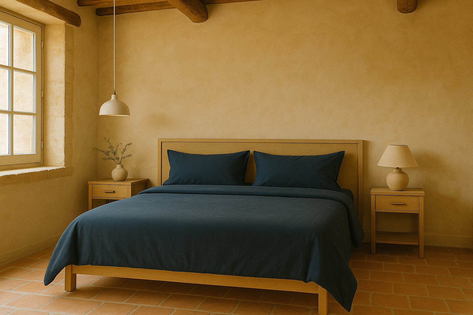 linge de lit en percale de coton