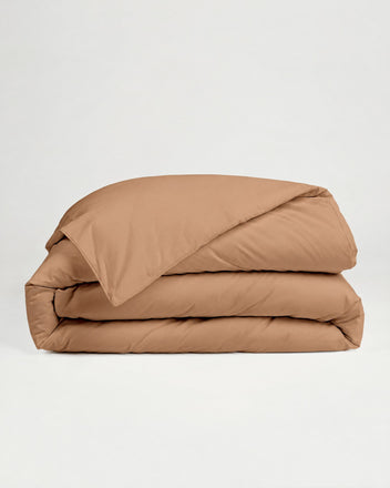Housse de couette en Percale de coton - Marron