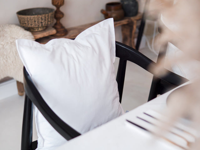 Dejorine - Housse de coussin en Coton - Teinte Blanc