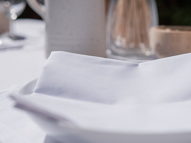 Dejorine - Serviette de table en Coton - Teinte Blanc