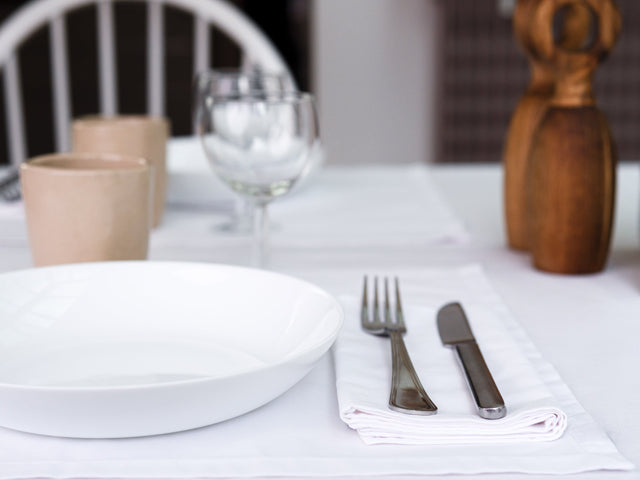 Dejorine - Serviette de table en Coton - Teinte Blanc