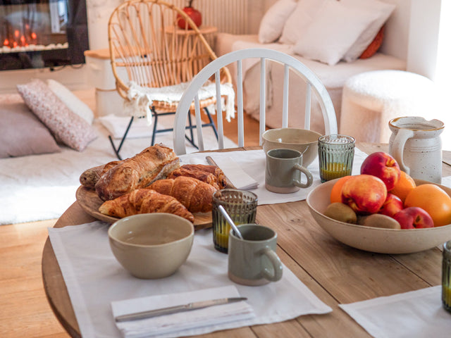 Dejorine - Set de table en Coton - Teinte Blanc