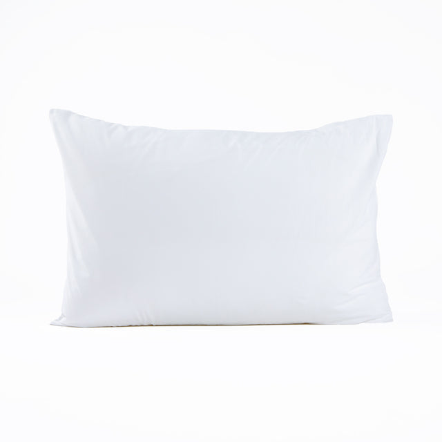 Taie d'oreiller rectangulaire en percale de coton blanc - Made in France - Dejorine