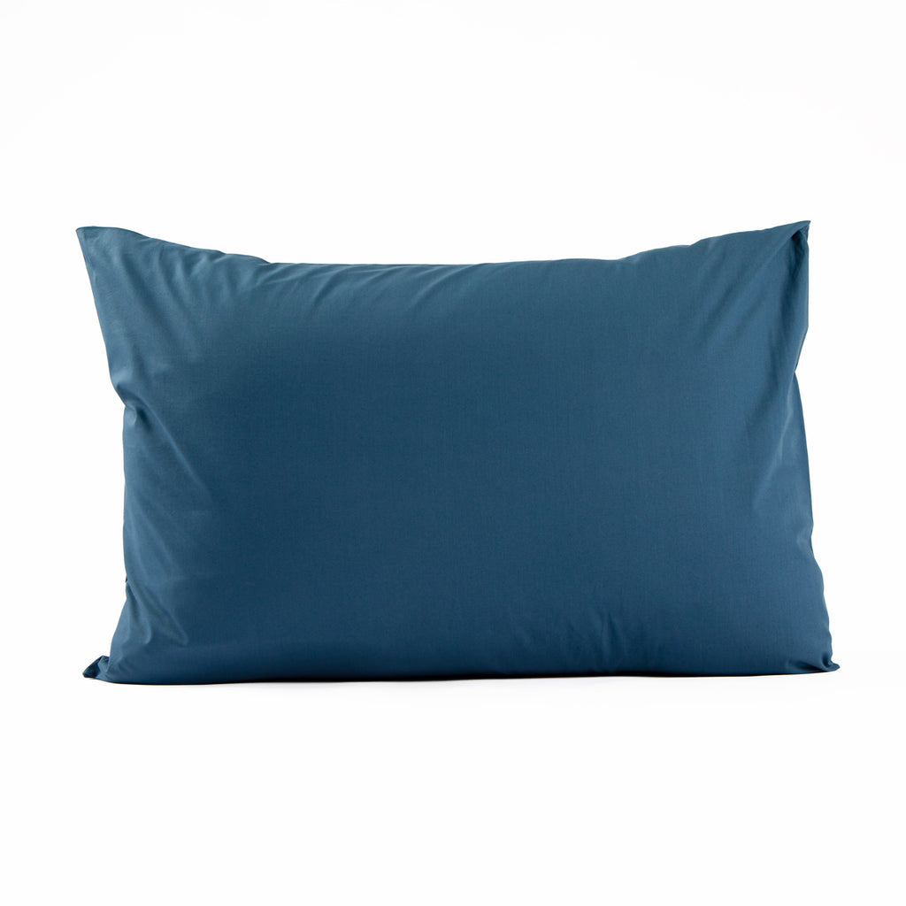 Taie d'oreiller en Percale de coton Vologne - Bleu marine