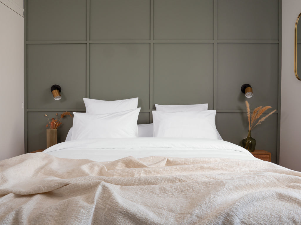 Parure de lit en Percale de coton Vologne - Blanc