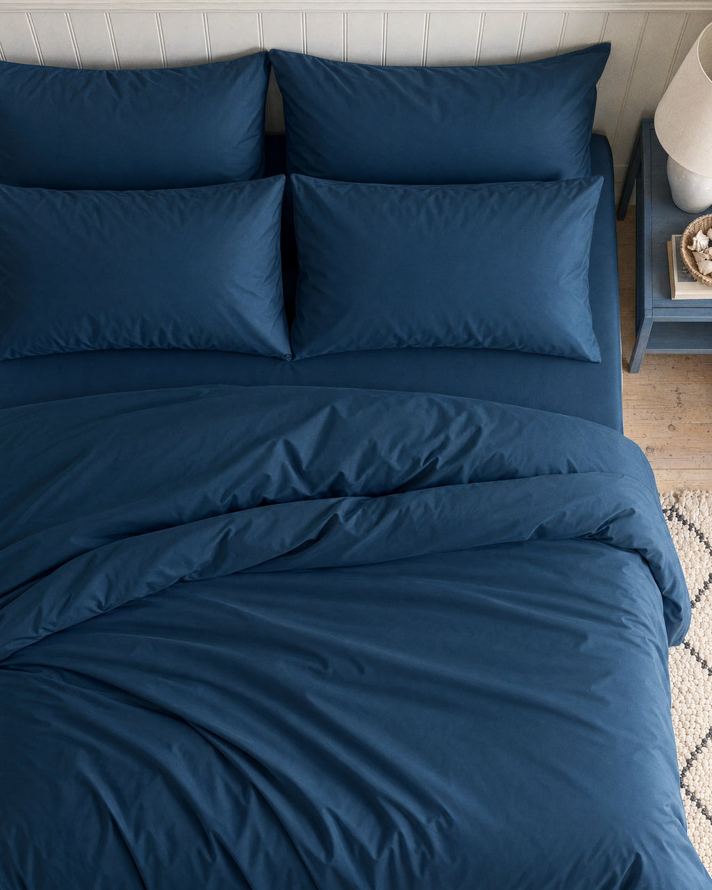 Taies d'oreiller X2 en Percale de coton - Bleu marine
