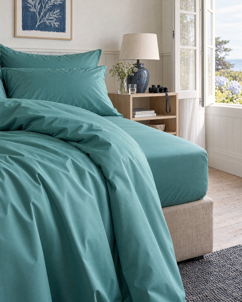 Housse de couette en Percale de coton - Emeraude