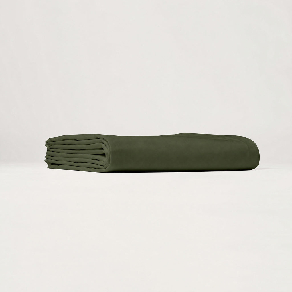 Drap housse en Percale de coton - Vert sapin