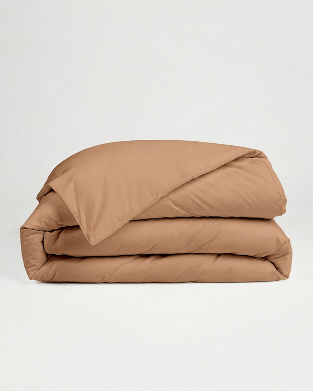 Housse de couette en Percale de coton - Marron