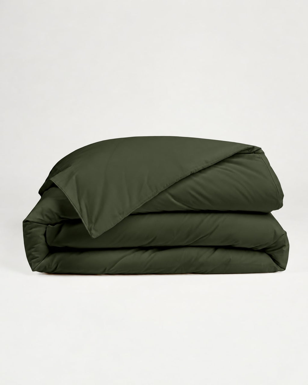Dejorine - Housse de couette en Percale de Coton - Teinte Brume forestière - Couleur Vert sapin