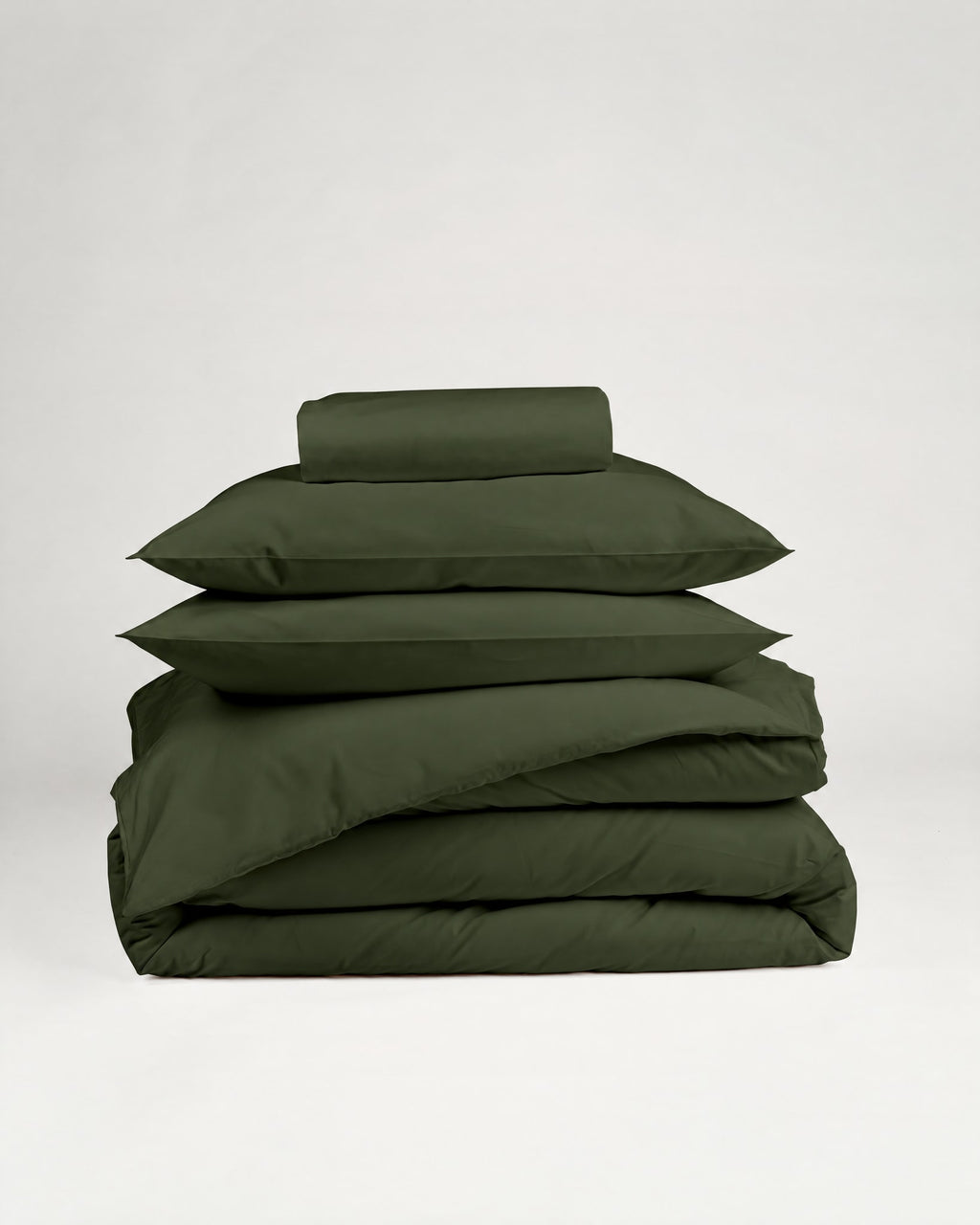 Parure de lit en Percale de coton - Vert sapin