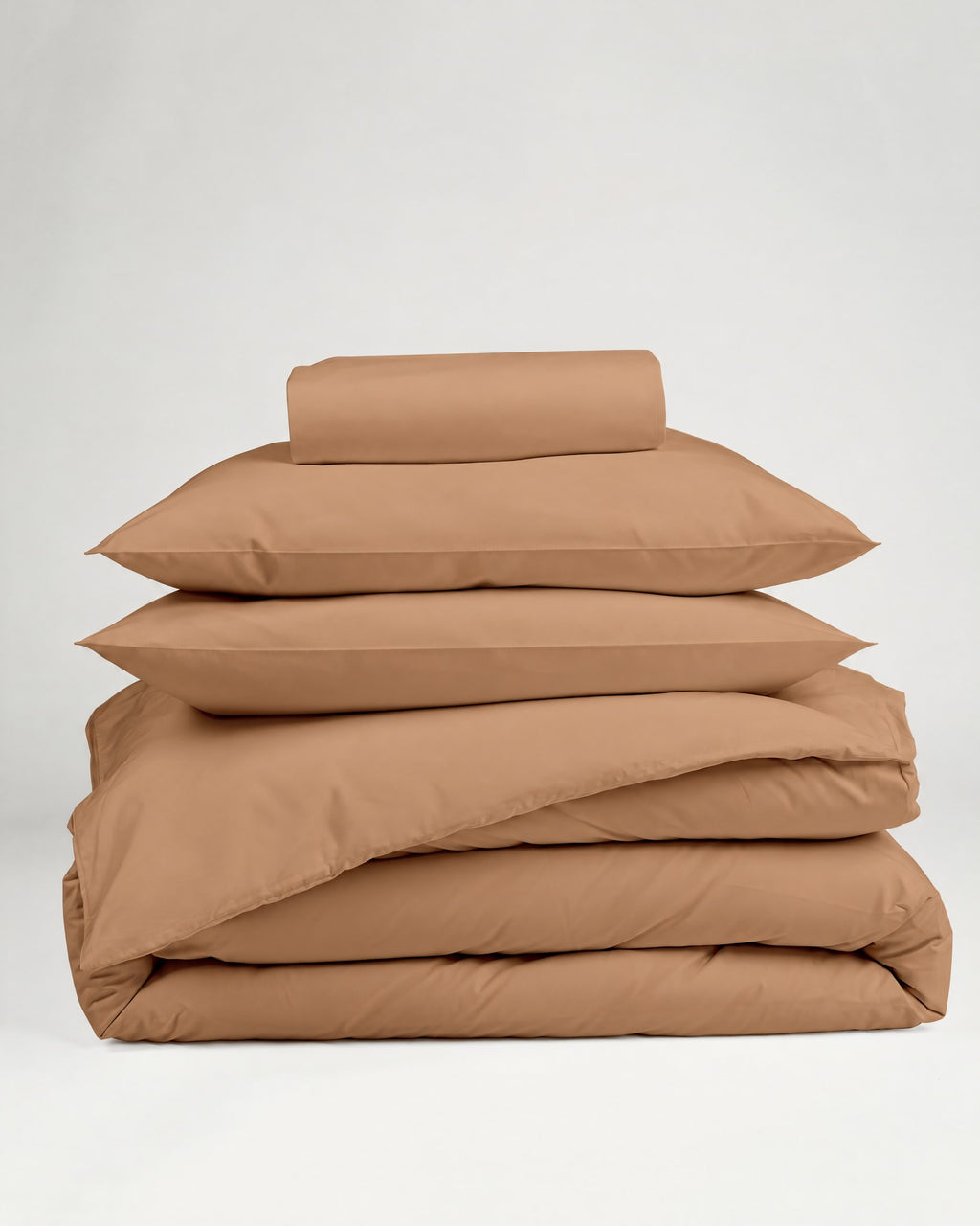 Parure de lit en Percale de coton - Marron