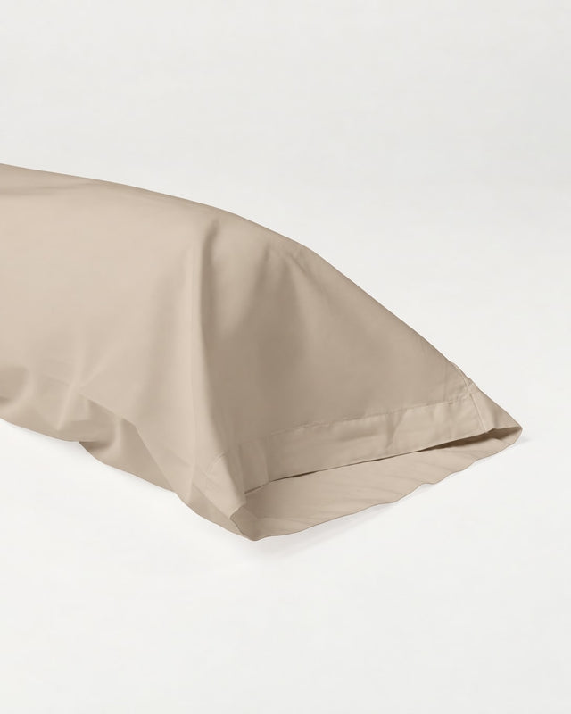 Taie de traversin en Percale de coton - Beige