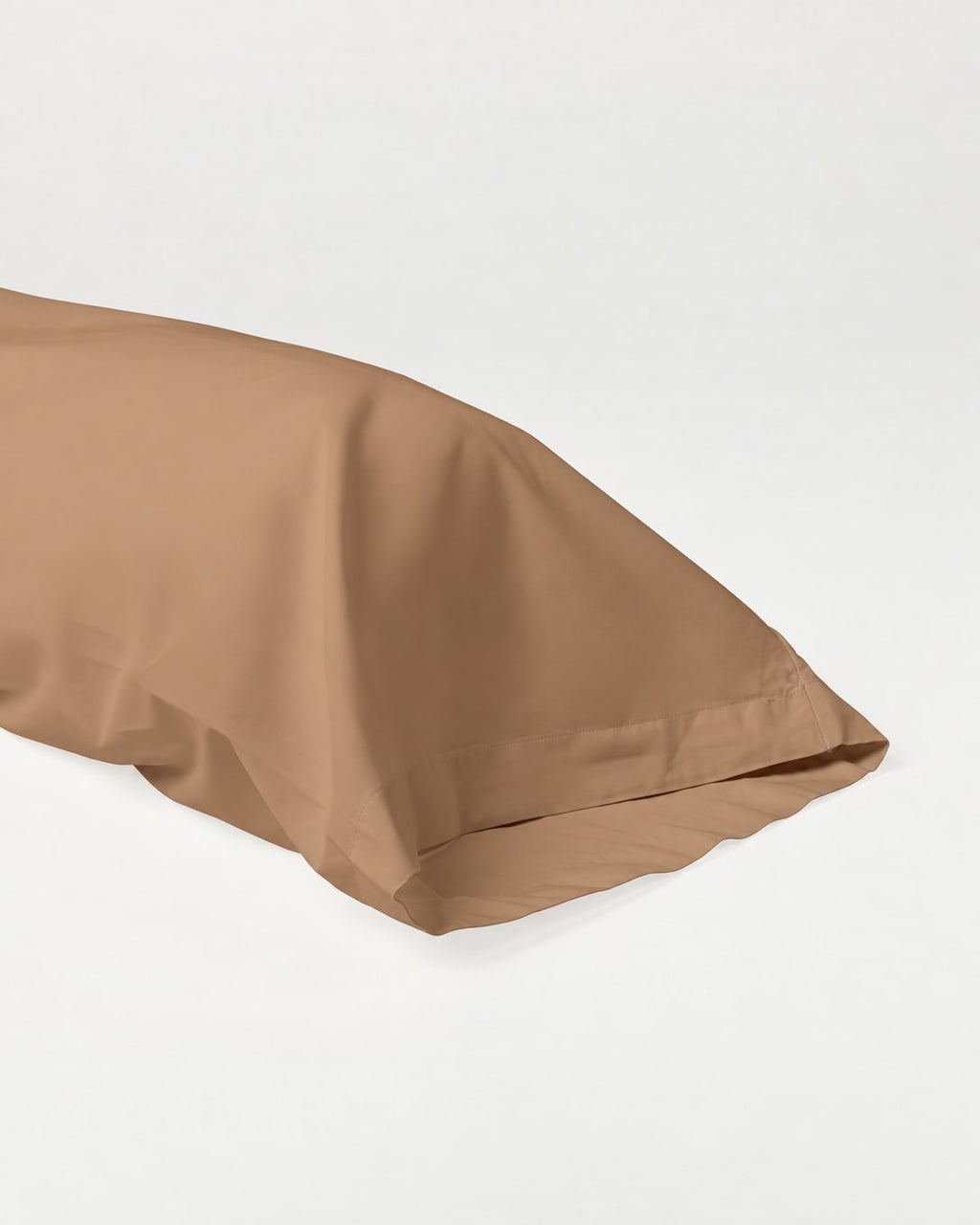 Taie de traversin en Percale de coton - Marron