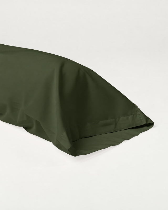 Taie de traversin en Percale de coton - Vert sapin