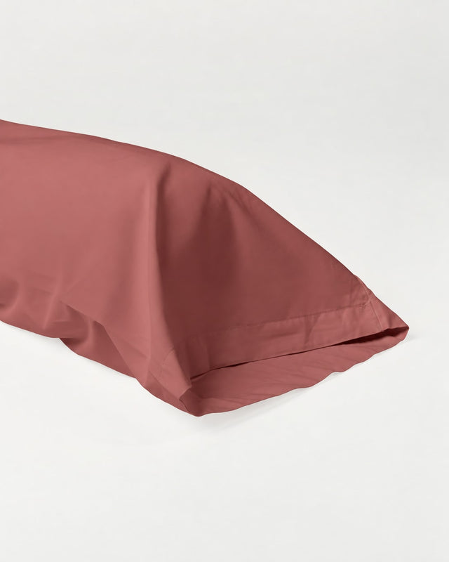 Taie de traversin en Percale de coton - Vieux rose