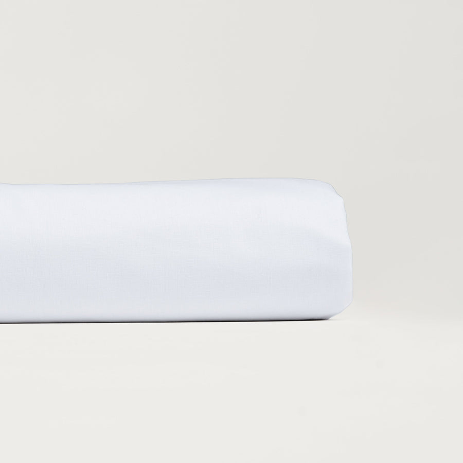 Dejorine - Drap plat en Percale de Coton - Teinte Blanc