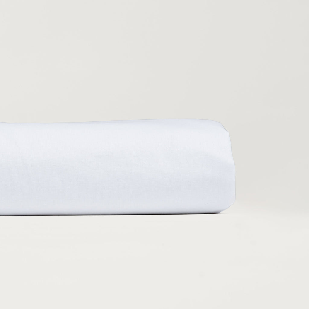 Dejorine - Drap plat en Percale de Coton - Teinte Blanc