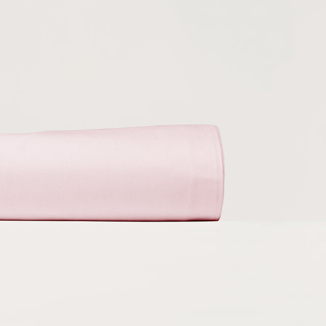 Dejorine - Drap plat en Percale de Coton - Teinte Poudre d'orchidée - Couleur Rose Clair