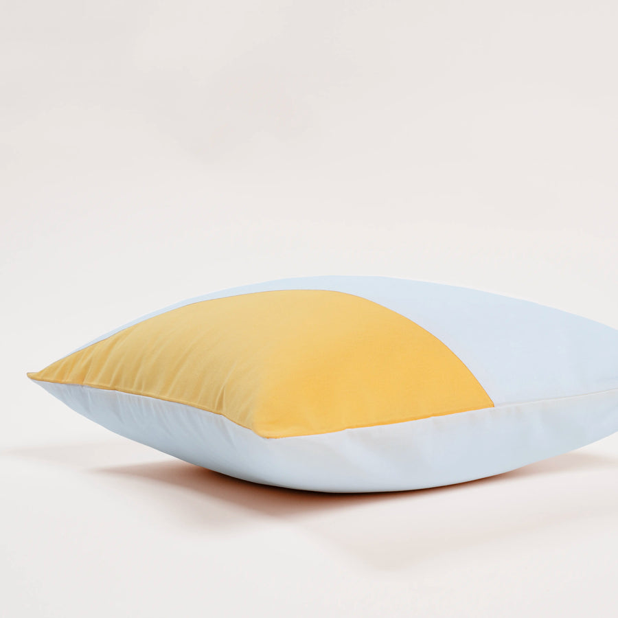 Dejorine - Housse de coussin en Coton - Couleur Orange, Jaune et Blanc