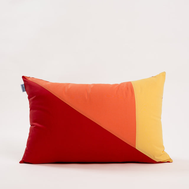 Dejorine - Housse de coussin en Coton - Couleur Rouge, Orange et Jaune