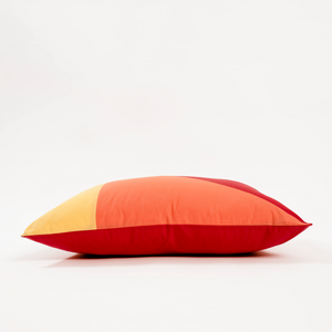 Dejorine - Housse de coussin en Coton - Couleur Rouge, Orange et Jaune