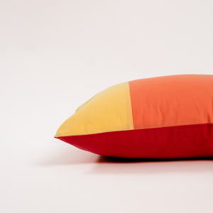 Dejorine - Housse de coussin en Coton - Couleur Rouge, Orange et Jaune