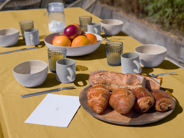 Dejorine - Nappe en Coton - Teinte Ambre doré - Couleur Jaune