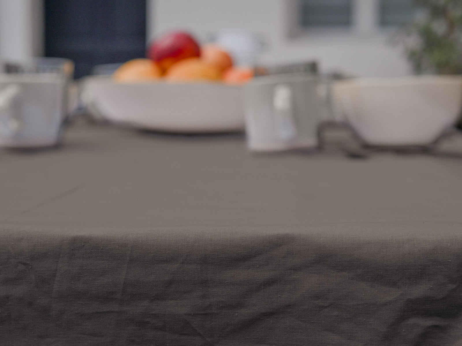 Dejorine - Nappe en Coton - Teinte Écorce de noyer - Couleur Marron Taupe
