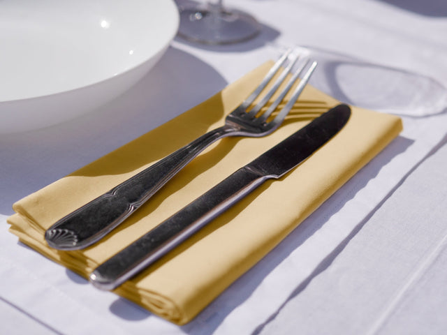 Dejorine - Serviette de table en Coton - Teinte Ambre doré - Couleur Jaune