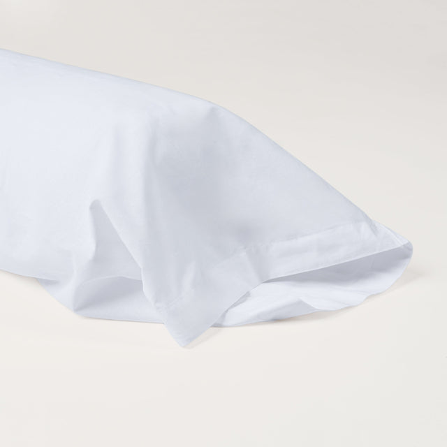 Dejorine - Taie de traversin en Percale de Coton - Teinte Blanc