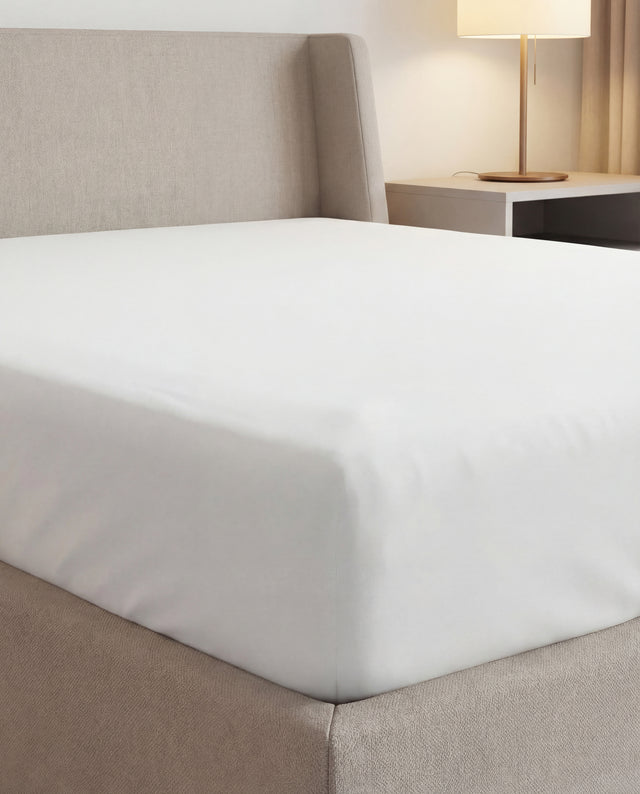 Drap housse en Percale de coton - Blanc