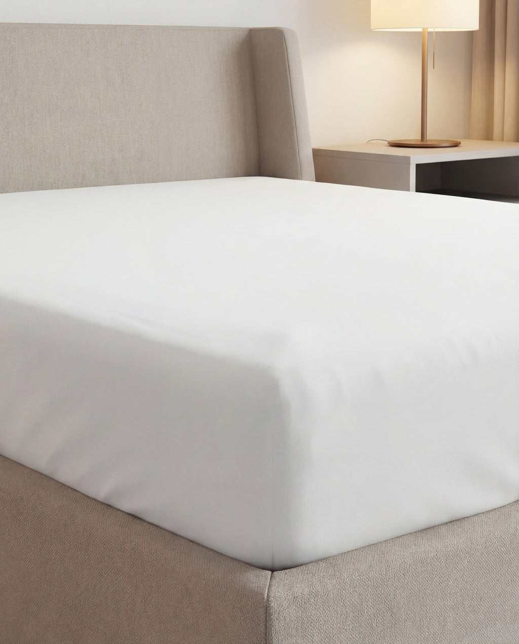 Drap housse en Percale de coton - Blanc