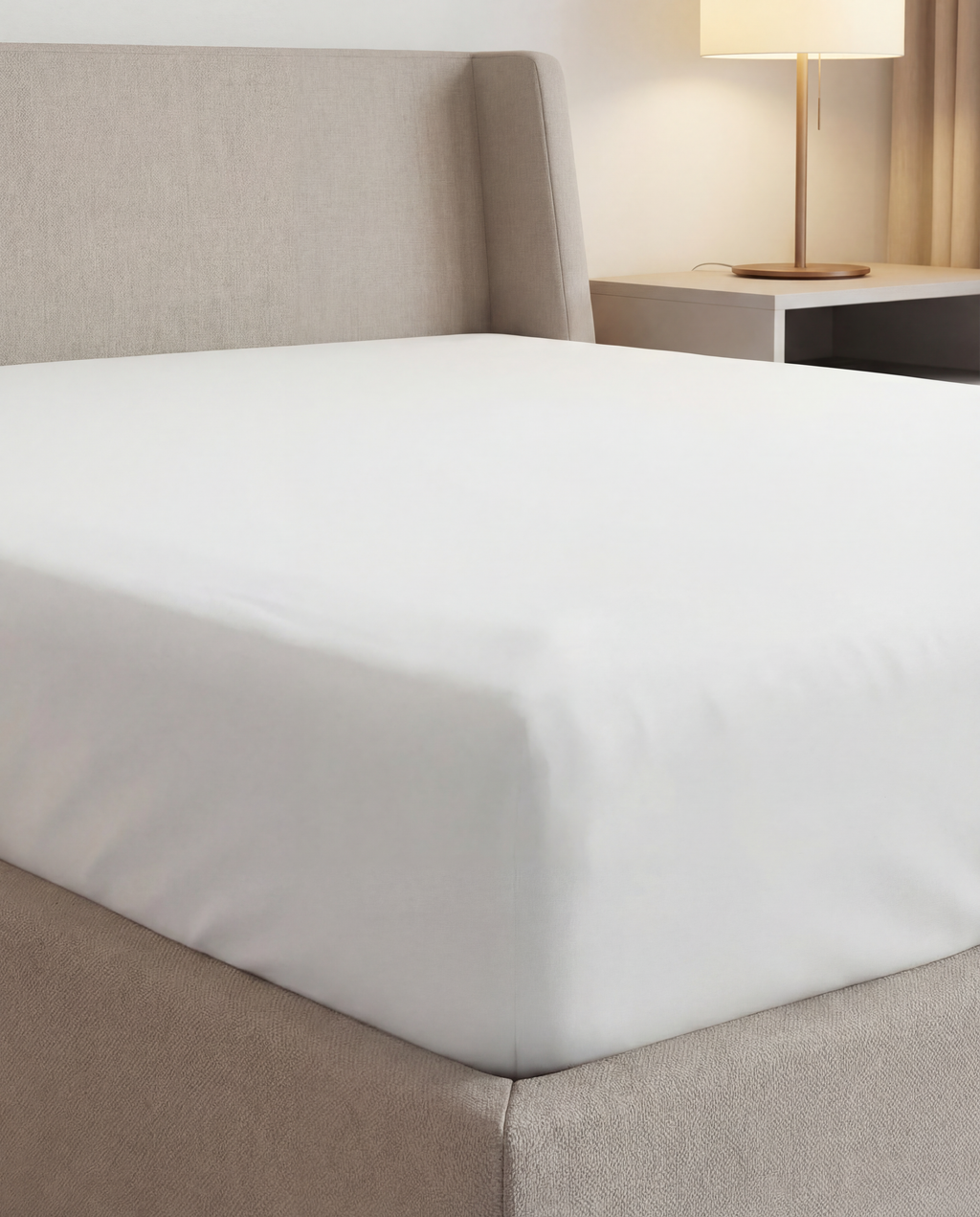 Drap housse en Percale de coton - Blanc