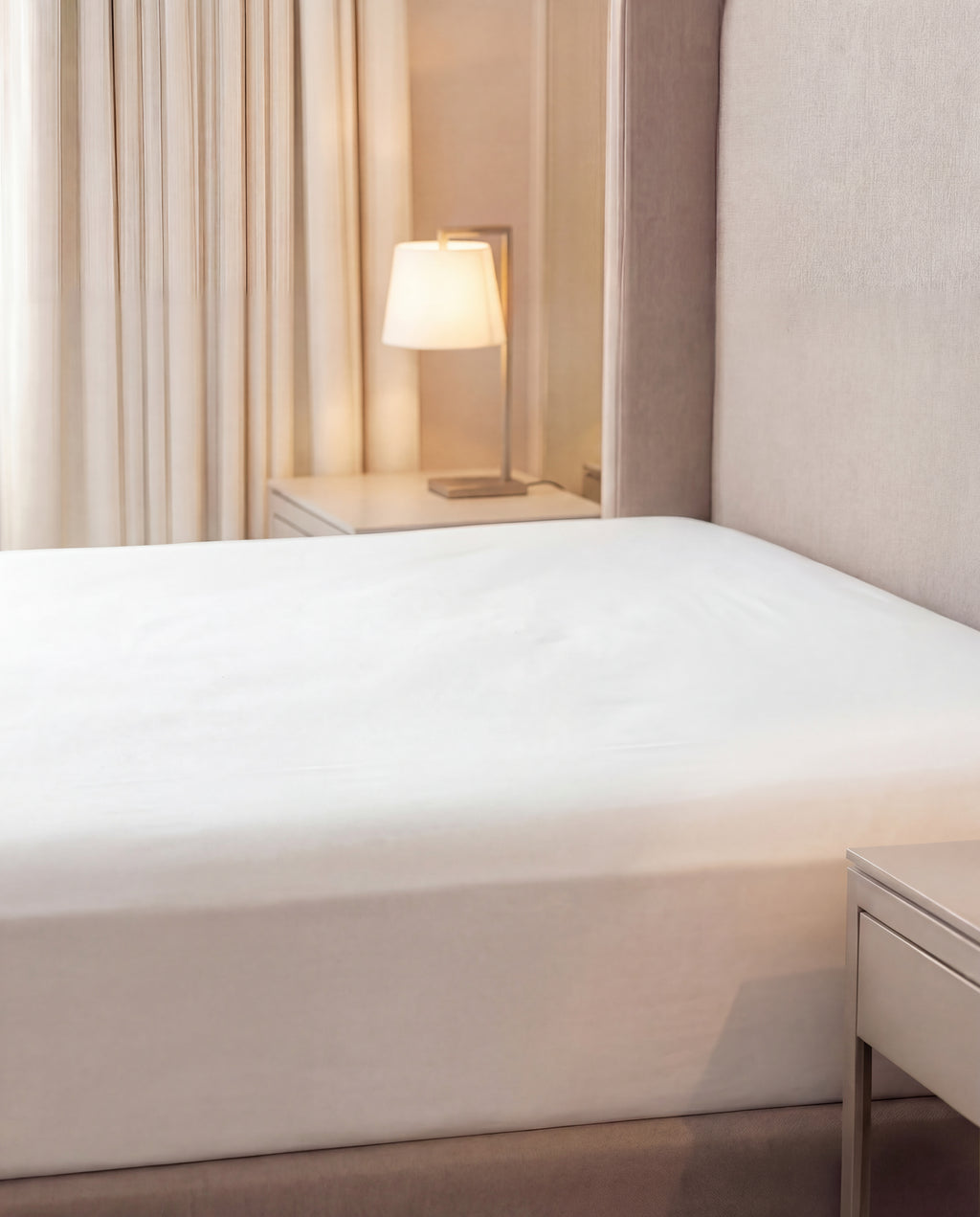 Drap housse en Percale de coton - Blanc