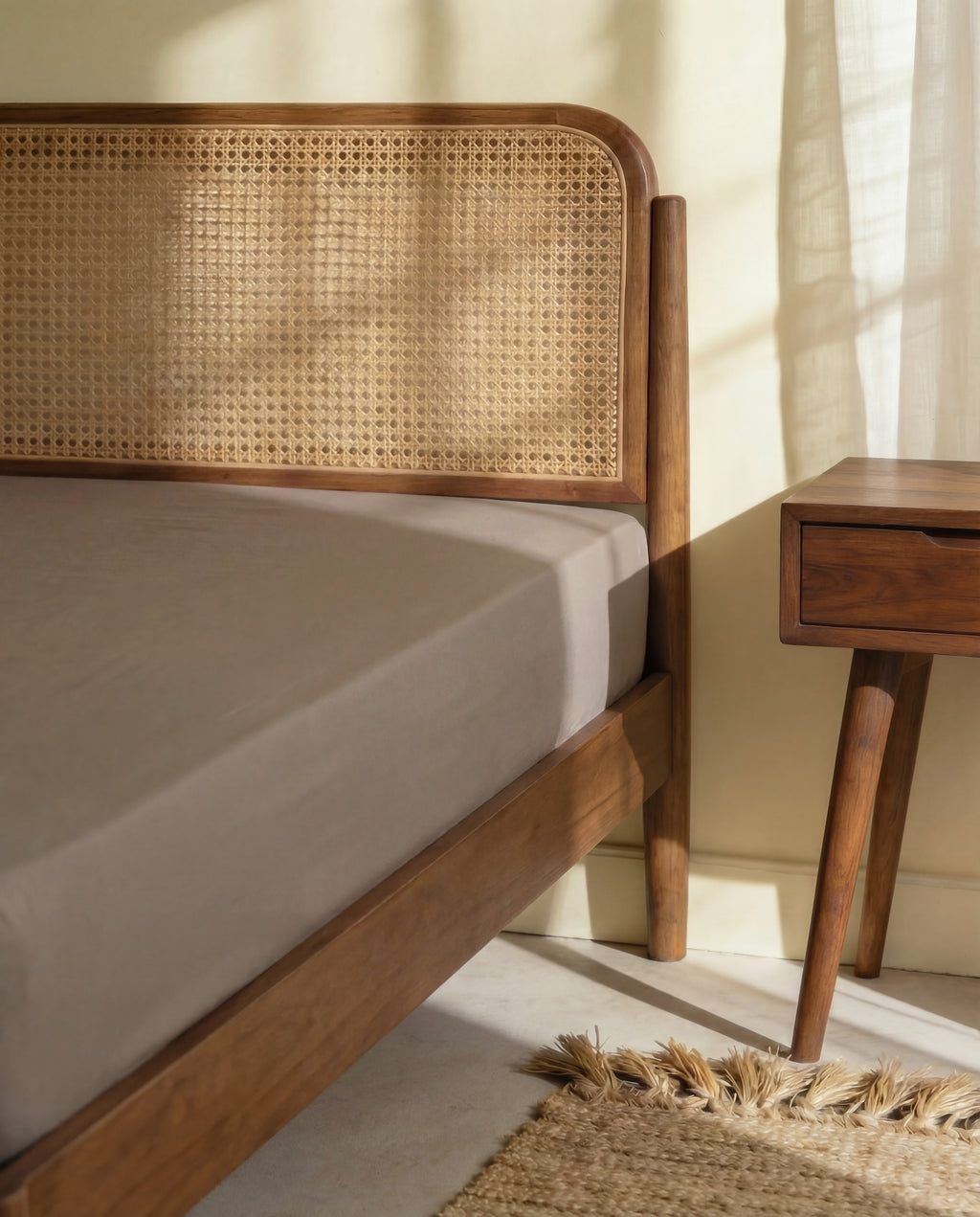 Drap housse en Coton - Marron taupe