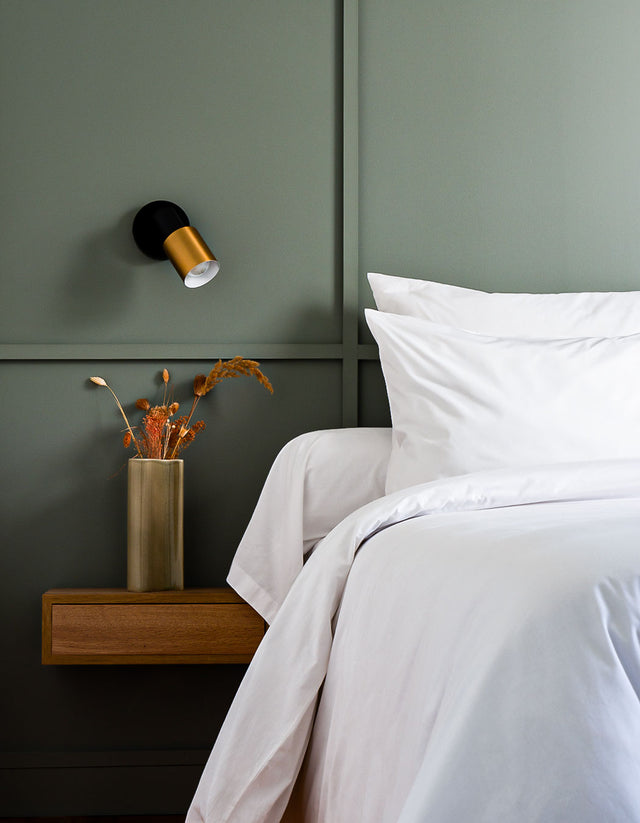 Parure de lit en Percale de coton - Blanc