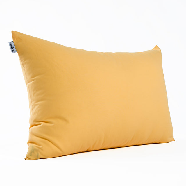 Housse de coussin rectangulaire en coton jaune - Made in France - Dejorine