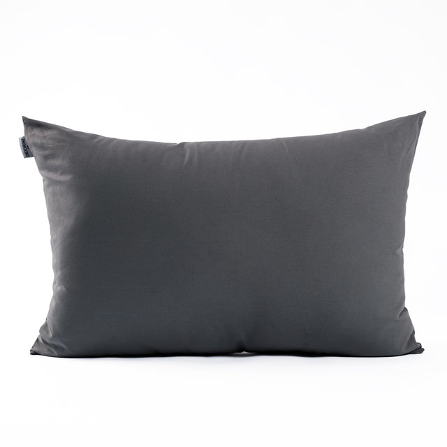 Housse de coussin rectangulaire en coton  gris anthracite - Made in France - Dejorine