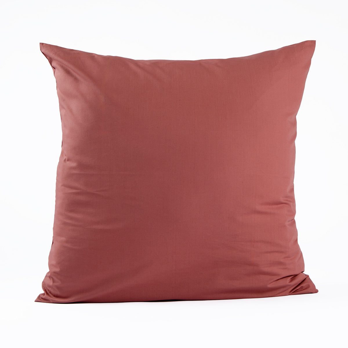 Taie d'oreiller carrée vieux rose en Percale de coton - Made in France - Dejorine