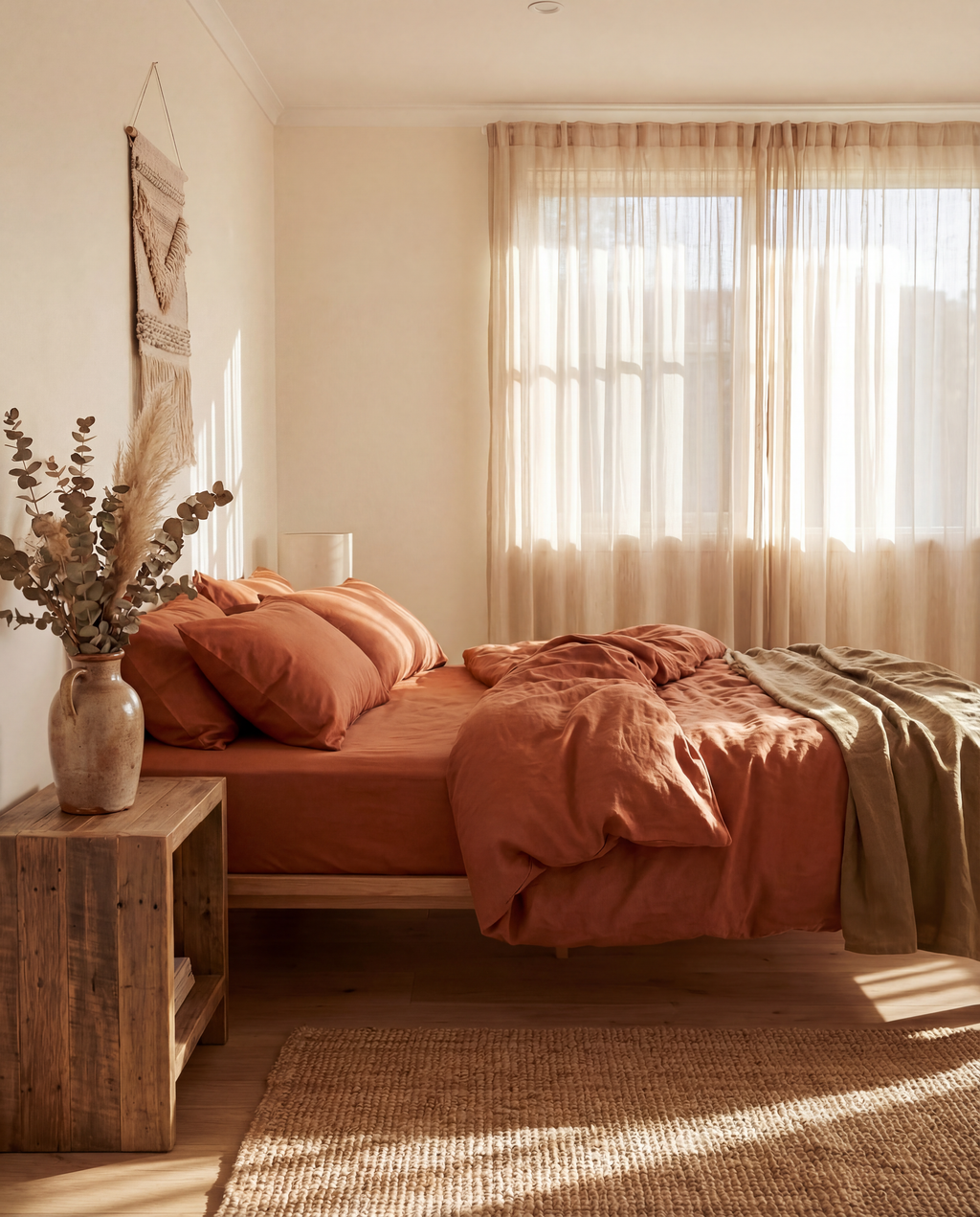 Taies d'oreiller X2 en Percale de coton - Ocre