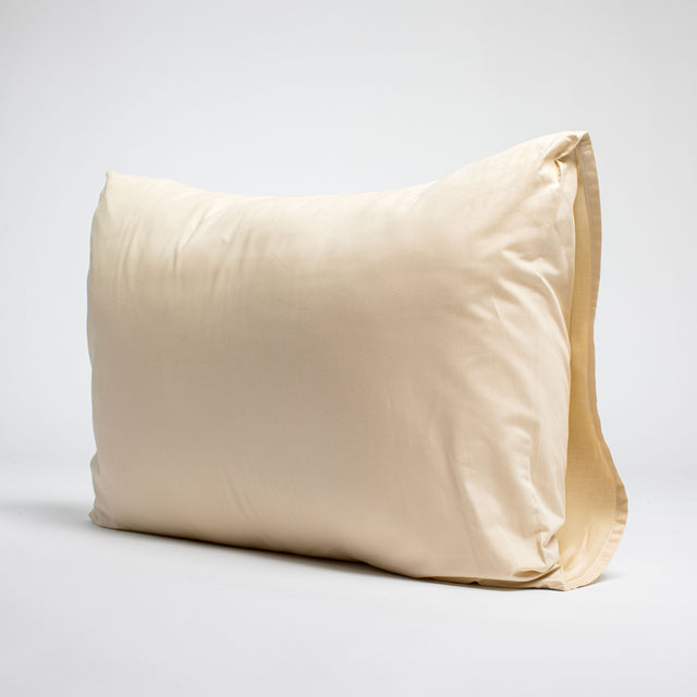 Taie d'oreiller en Satin de coton - Beige ivoire