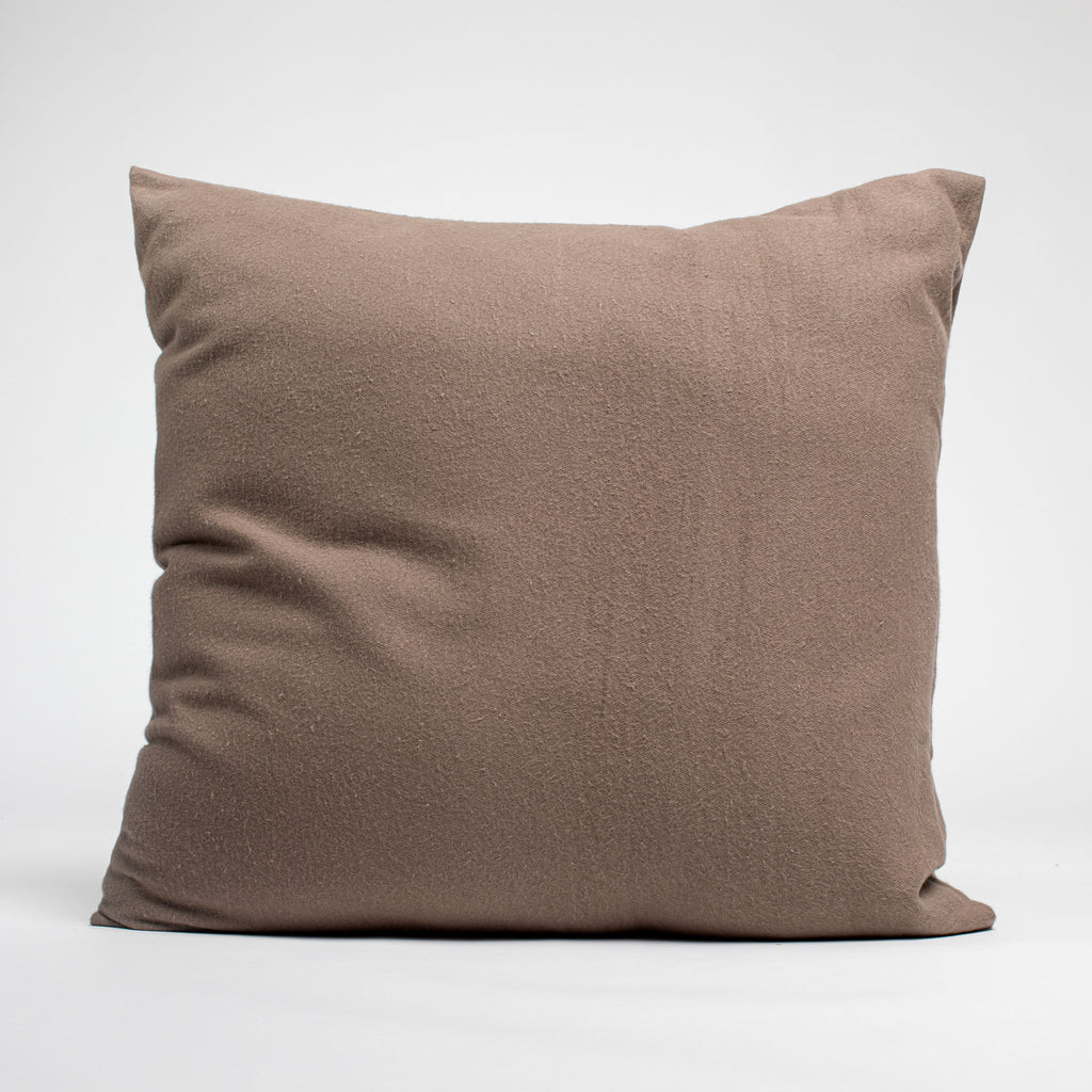 Taies d'oreiller X2 en Flanelle de coton - Marron