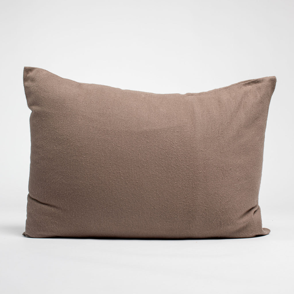 Taies d'oreiller X2 en Flanelle de coton - Marron