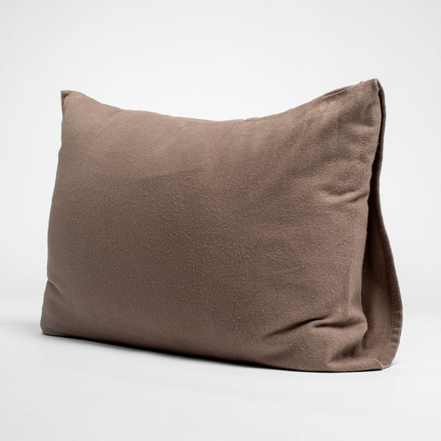 Taie d'oreiller en Flanelle de coton - Marron