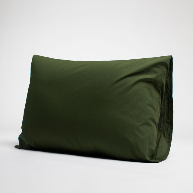 Taie d'oreiller en Percale de coton - Vert sapin