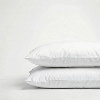 Taies d'oreiller X2 en Percale de coton - Blanc