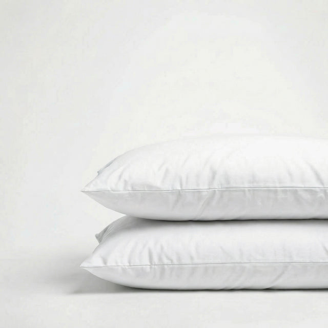 Taies d'oreiller X2 en Percale de coton - Blanc