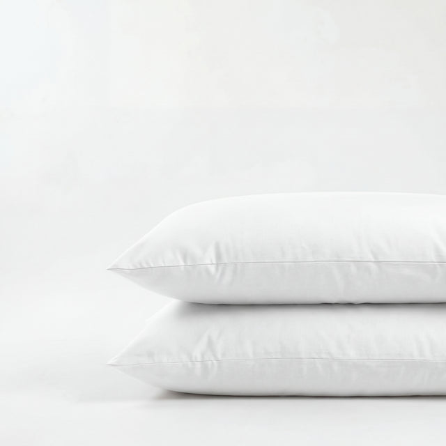 Taies d'oreiller X2 en Satin de coton - Blanc